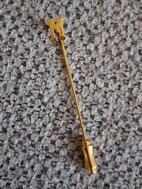 Gold Letter "M" Stick Pin